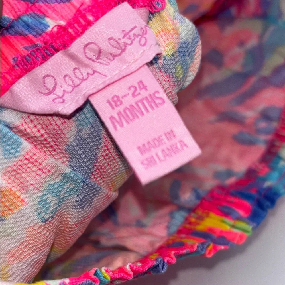 NWOT 2PC Lilly Pulitzer Vibrant Neon Infant 12-18M Diaper Covers
